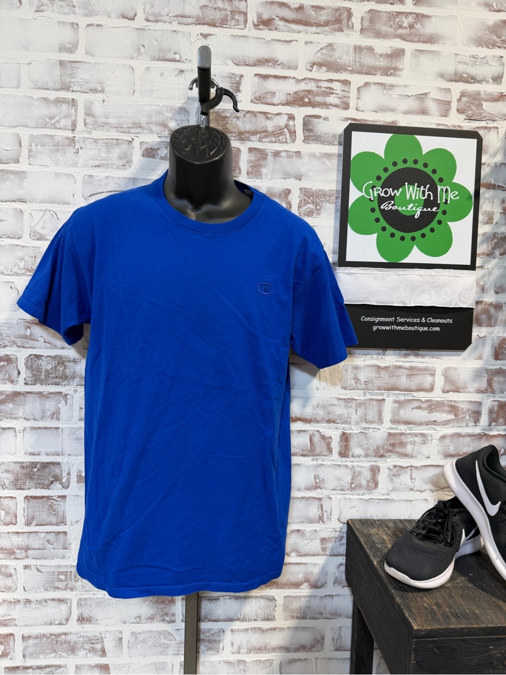 Champion Men’s Blue Crewneck Short Sleeve Tee